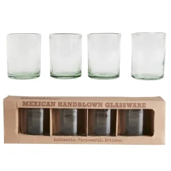 Verve Culture Glassware|Handblown Glasses in Clear, Set of 4