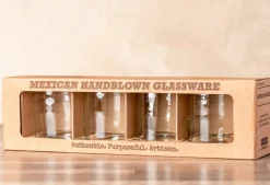 Verve Culture Glassware|Handblown Glasses in Clear, Set of 4