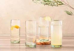 Verve Culture Glassware|Handblown Glasses in Clear, Set of 4