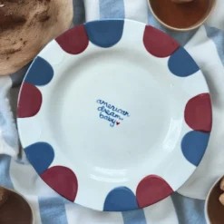 Caitlin Rounds Antiques Dinnerware|Hand-painted “American Dream, Baby” Plates, Set of 2