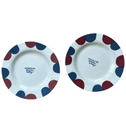 Caitlin Rounds Antiques Dinnerware|Hand-painted “American Dream, Baby” Plates, Set of 2