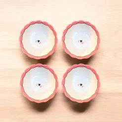 Caitlin Rounds Antiques Dinnerware|Hand-painted Custom Initial Bowls, Set of 4