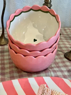 Caitlin Rounds Antiques Dinnerware|Hand-painted Custom Initial Bowls, Set of 4