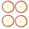 Caitlin Rounds Antiques Dinnerware|Hand-painted Custom Initial Casual Dinner Plates, Set of 4