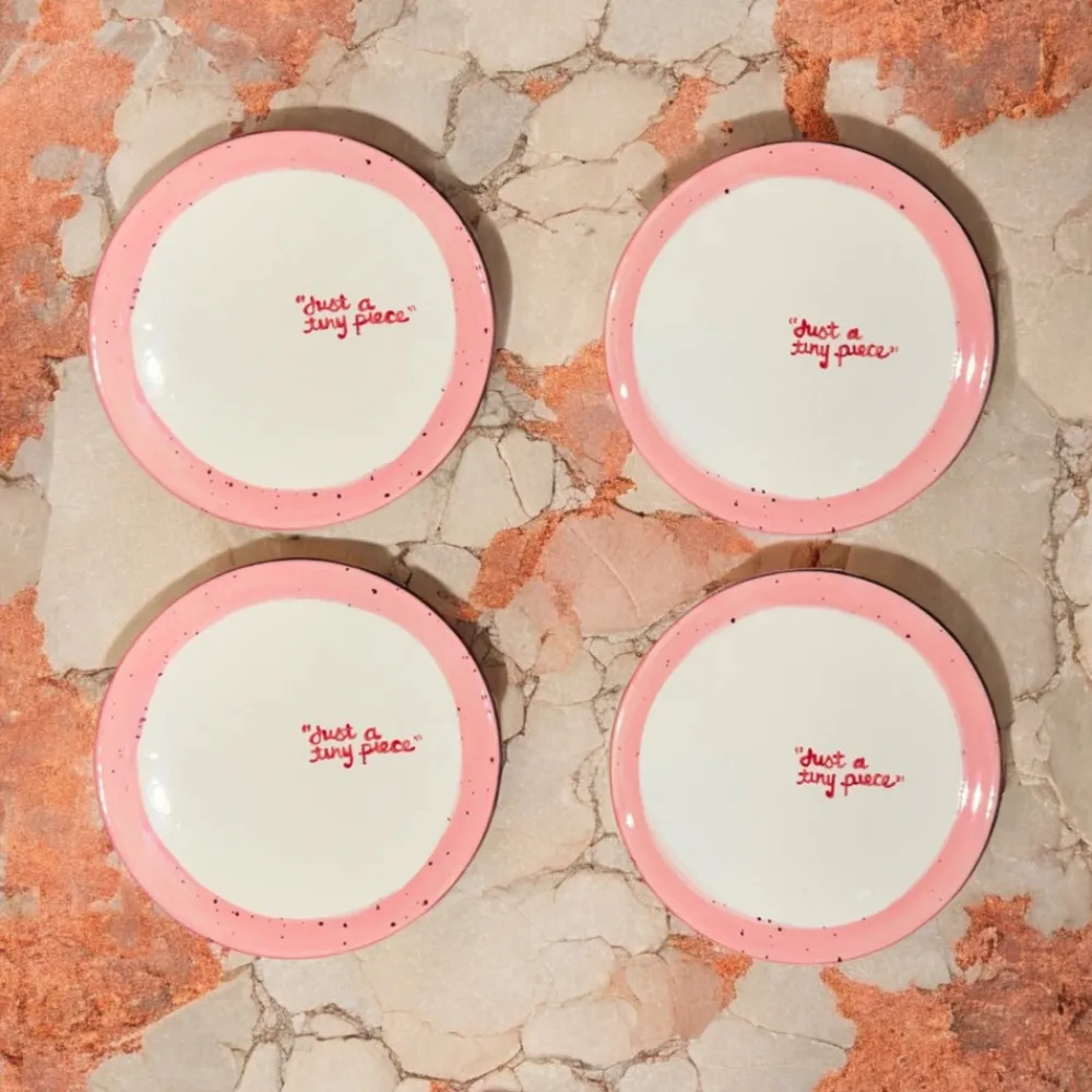 Caitlin Rounds Antiques Dinnerware|Hand-painted “Just a Tiny Piece” Tiny Plates, Set of 4