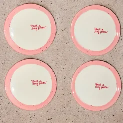 Caitlin Rounds Antiques Dinnerware|Hand-painted “Just a Tiny Piece” Tiny Plates, Set of 4