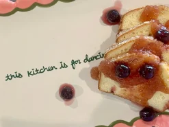 Caitlin Rounds Antiques Dinnerware|Hand-painted “This Kitchen is for Dancing” Scalloped Tray