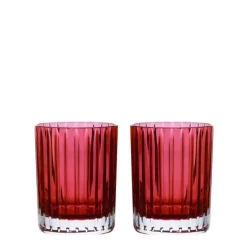 Baccarat Glassware|Harmonie Double Old Fashion Tumbler, Red Set of 2