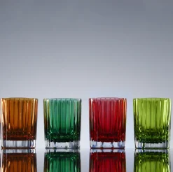 Baccarat Glassware|Harmonie Double Old Fashion Tumbler, Orange Set of 2