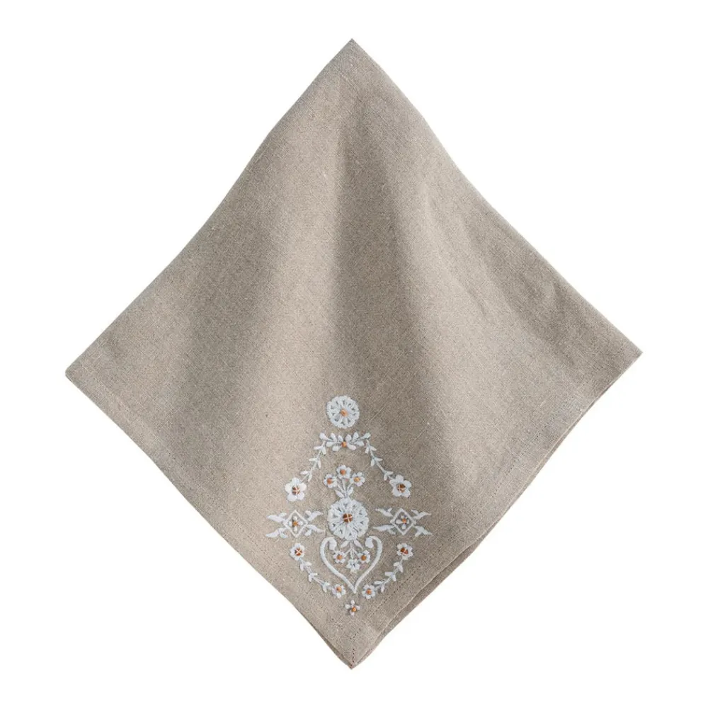 Juliska Place Settings & Linens|Heidi Emroidered Napkin in Natural