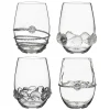 Juliska Glassware|Heritage Stemless Wine Assorted, Set of 4