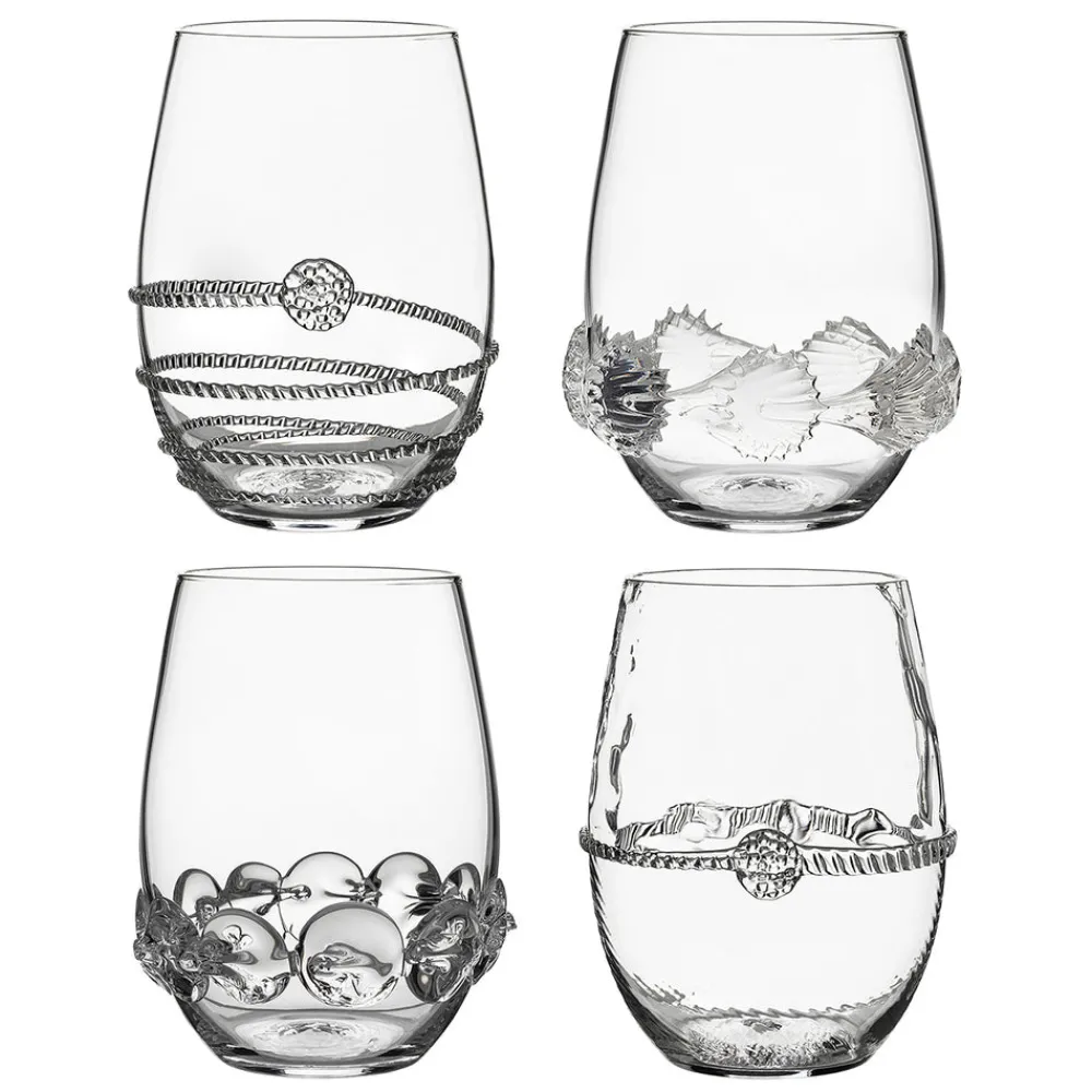 Juliska Glassware|Heritage Stemless Wine Assorted, Set of 4