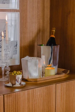 Esencial Hogar Dinnerware|Hexagon Silver-Plated Nut Bowl & Saucer