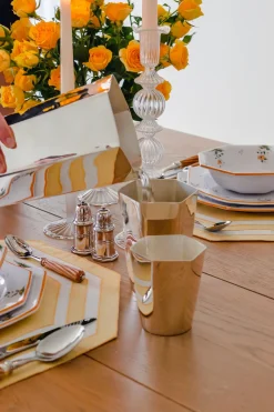 Esencial Hogar Glassware|Hexagon Silver-Plated Pitcher