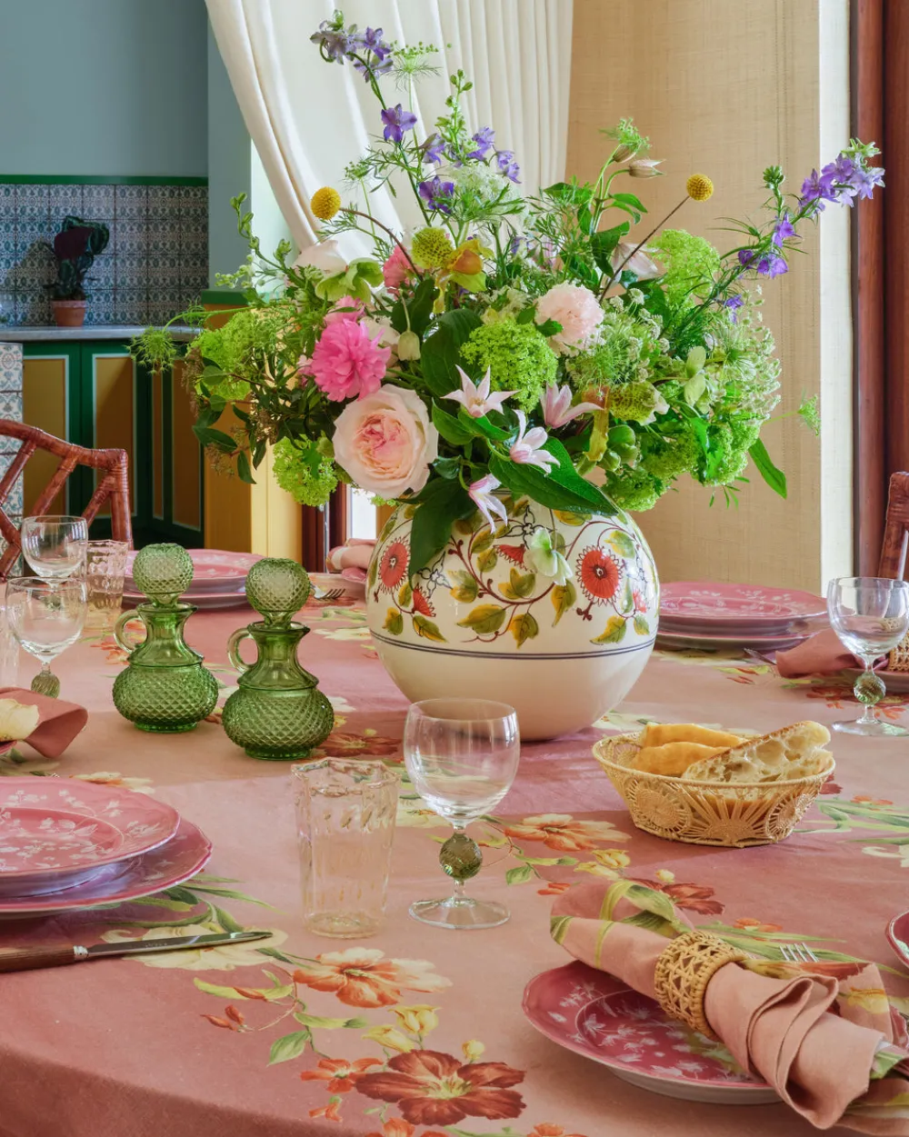 Cabana Place Settings & Linens|Hibiscus Colony Napkins, Set of 4