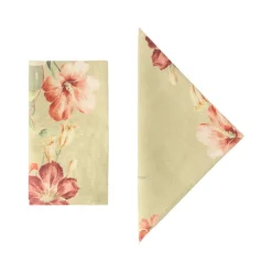 Cabana Place Settings & Linens|Hibiscus Sage Napkins, Set of 4