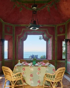 Cabana Place Settings & Linens|Hibiscus Sage Tablecloth