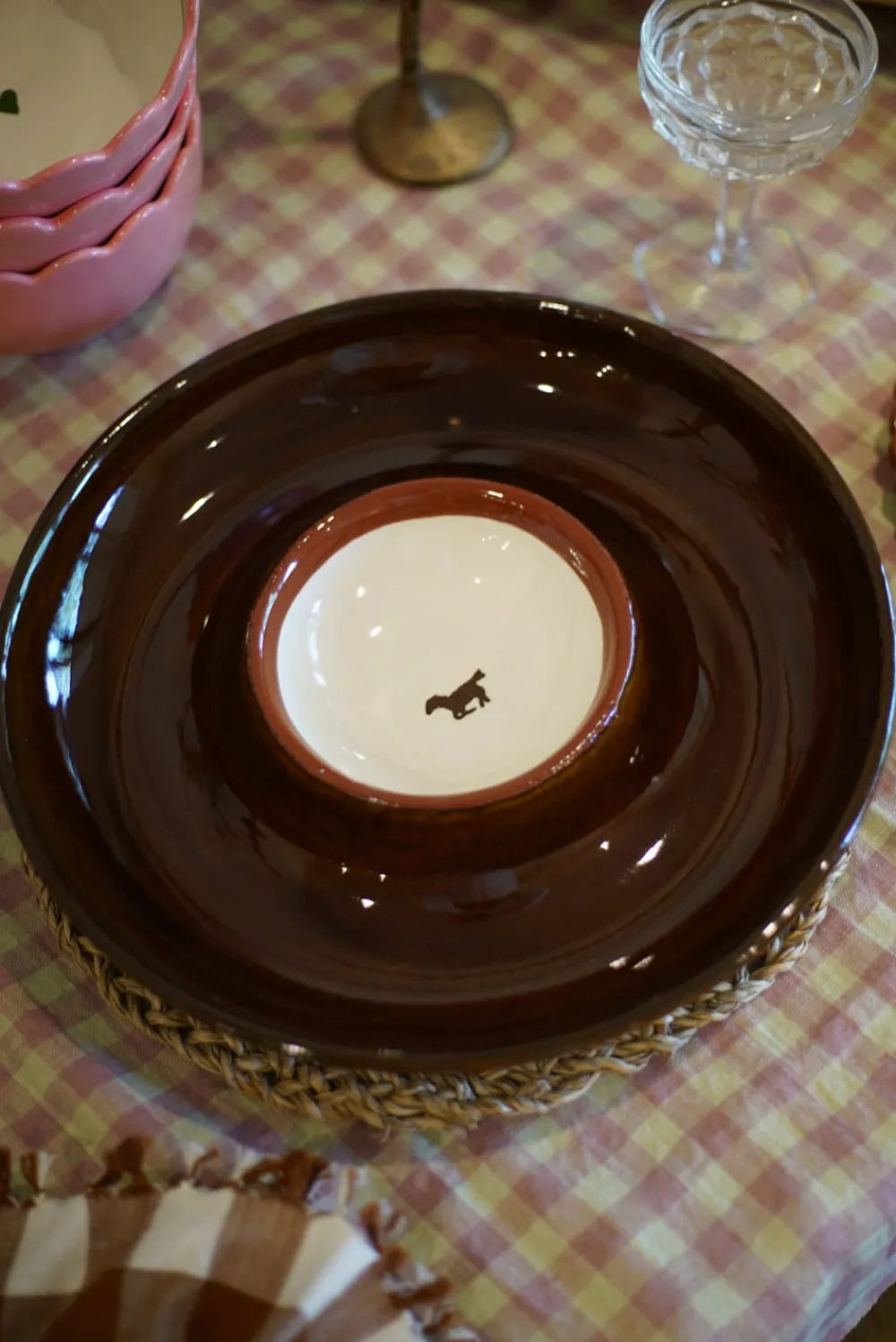 Caitlin Rounds Antiques Dinnerware|Horse Girl Chip and Dip Platter
