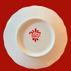 Sveva's Home Dinnerware|How Do I Like My Eggs? In a Cake Scalloped Plate, Set of 6