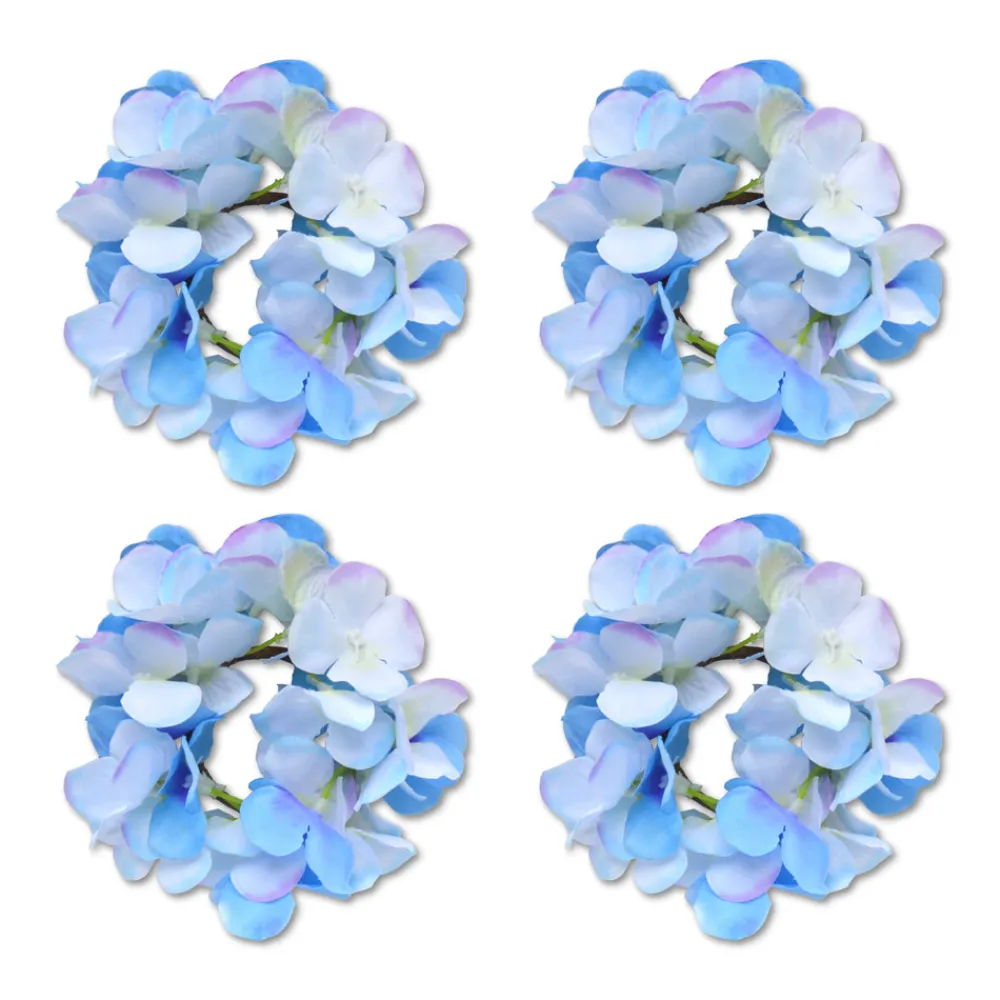 Chefanie Place Settings & Linens|Hydrangea Napkin Rings, Set of 4