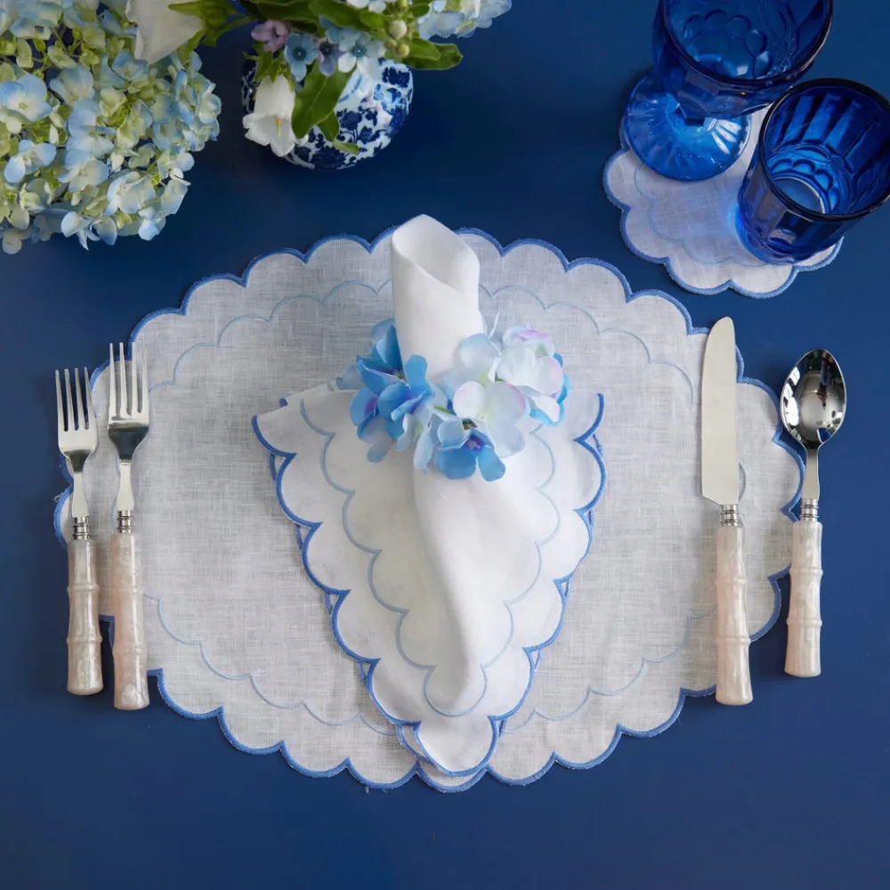 Chefanie Place Settings & Linens|Hydrangea Napkin Rings, Set of 4