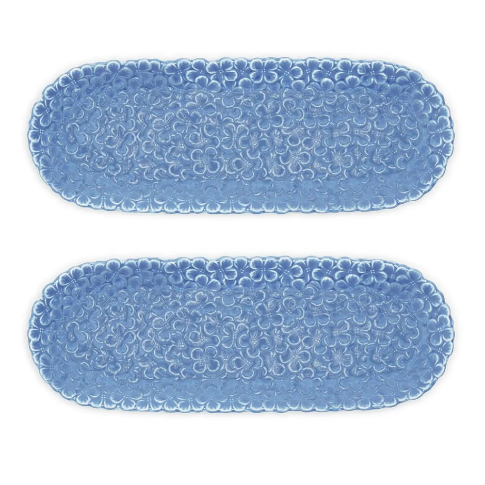 Two's Company Dinnerware|Hydrangea Tidbit / Cracker Dish