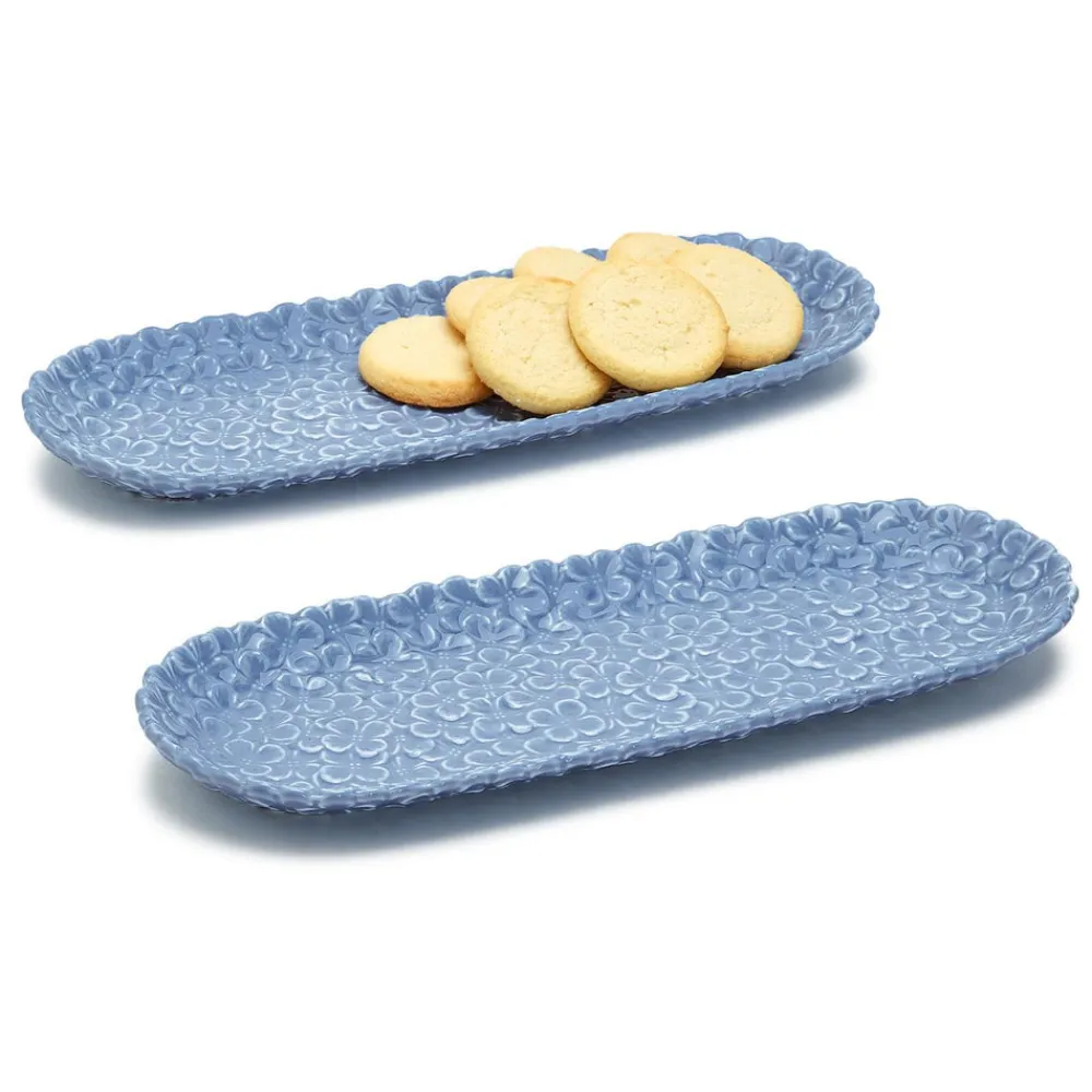 Two's Company Dinnerware|Hydrangea Tidbit / Cracker Dish