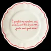 Sveva's Home Dinnerware|I Googled My Symptoms and It Turns Out I Only Need Good Pasta and Good Wine Scalloped Plate, Set of 6