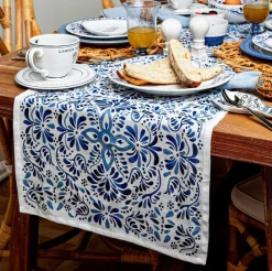 Juliska Place Settings & Linens|Iberian 18" x 90" Table Runner in Indigo