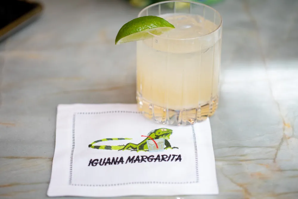 August Morgan Place Settings & Linens|Iguana Margarita Cocktail Napkins, Set of 4