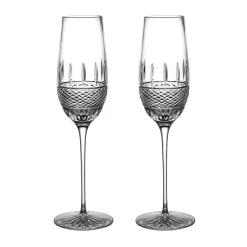 Waterford Glassware|Irish Lace Flute, Set of 2