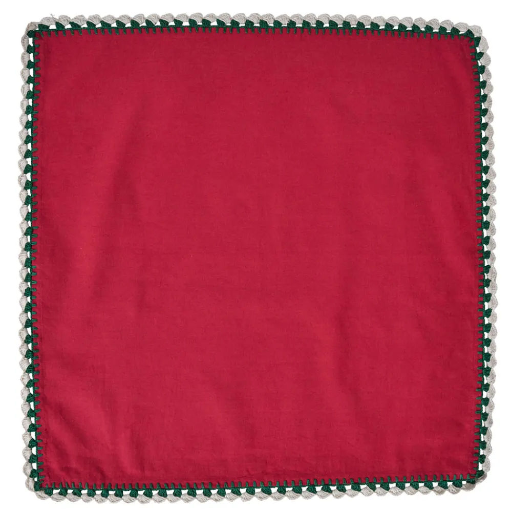 Juliska Place Settings & Linens|Isadora Napkin in Red, Set of 4