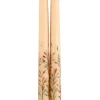 MJ Tablescapes Candles|Ivory Fall Leaves Taper Candles, Set of 2
