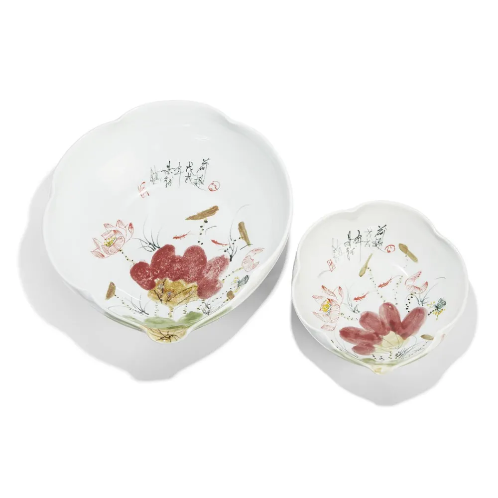 Two's Company Dinnerware|Japanese Blossoms Bowls, Set of 2