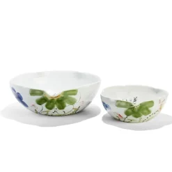 Two's Company Dinnerware|Japanese Blossoms Bowls, Set of 2