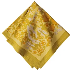 Couleur Nature Place Settings & Linens|Jardin Napkins Mustard & Grey, Set of 6