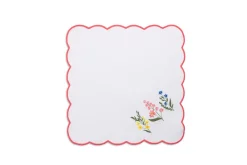 Loulou La Dune Place Settings & Linens|Jardin Placemat and Napkin Set in White