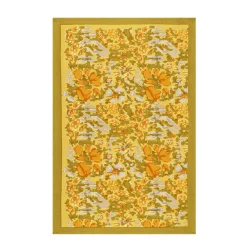 Couleur Nature Place Settings & Linens|Jardin Tea Towels Mustard & Grey, Set of 3