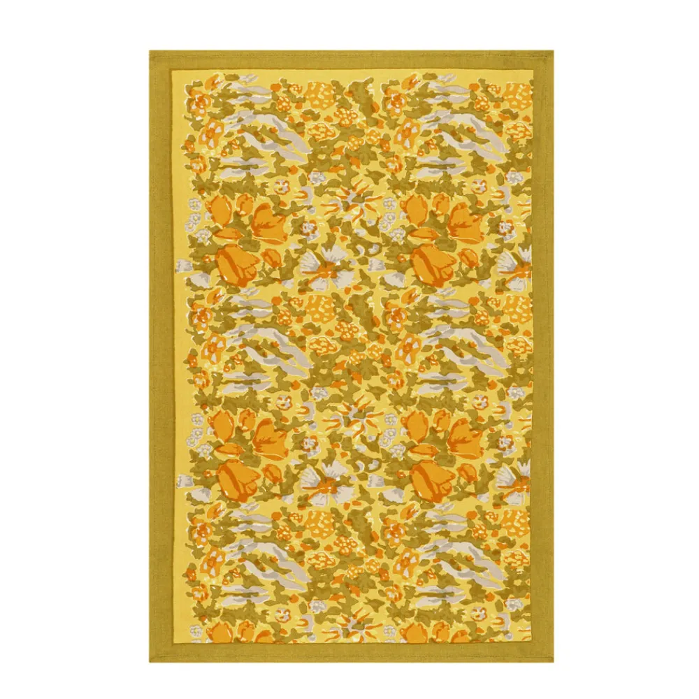 Couleur Nature Place Settings & Linens|Jardin Tea Towels Mustard & Grey, Set of 3