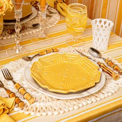 Juliska Dinnerware|Jardins Du Monde Dessert/Salad Plate Assorted Set of 4 in Daffodil