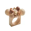 Kim Seybert Place Settings & Linens|Java Napkin Ring in Natural & Brown, Set of 4