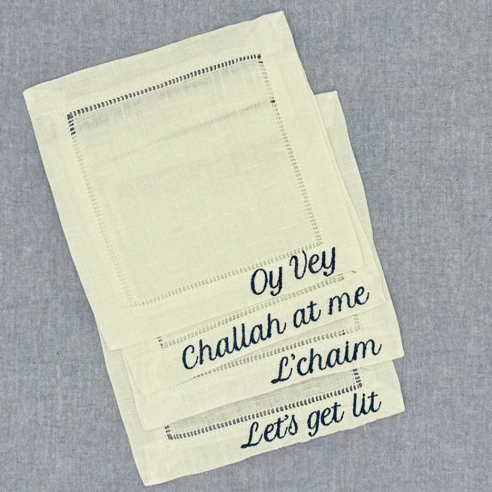 No Reservations Place Settings & Linens|Jewish Sayings Cocktail Napkins, Set of 4