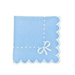 Flying Sheep Country Place Settings & Linens|Juliet Bows Napkin - Blue, Set of 4