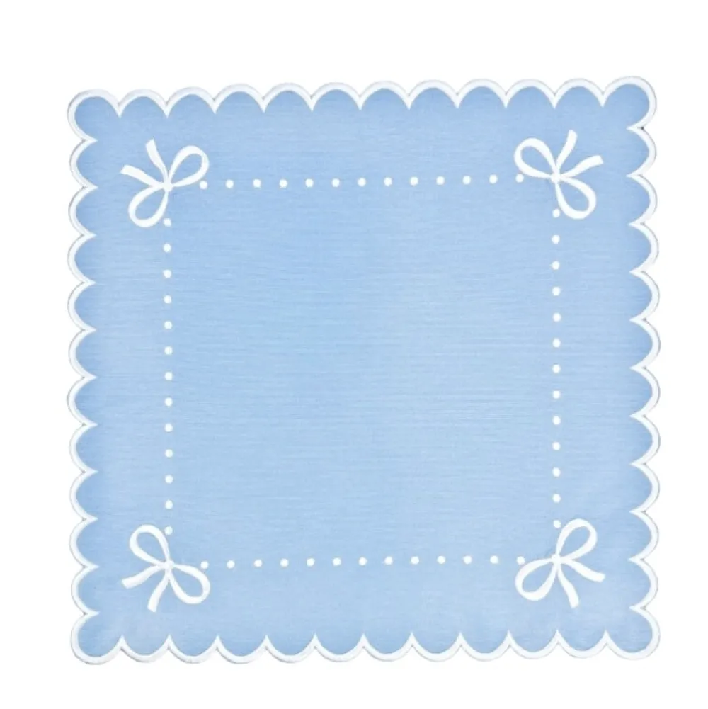 Flying Sheep Country Place Settings & Linens|Juliet Bows Napkin - Blue, Set of 4