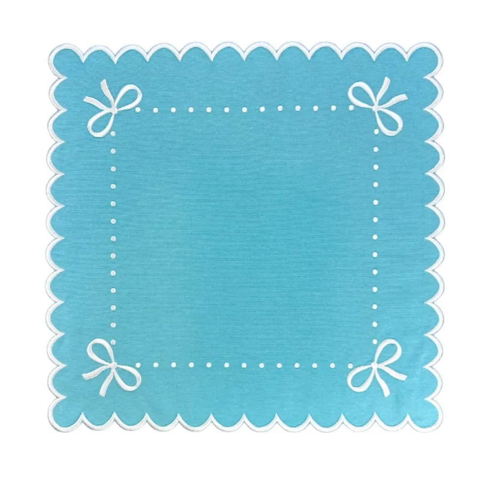 Flying Sheep Country Place Settings & Linens|Juliet Bows Napkin - Robin Egg Blue, Set of 4
