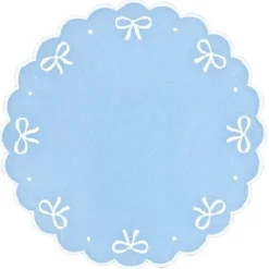 Flying Sheep Country Place Settings & Linens|Juliet Bows Placemat - Blue, Set of 4