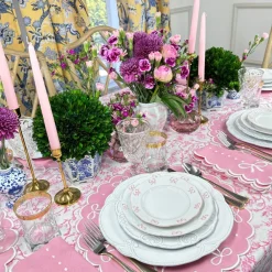 Flying Sheep Country Place Settings & Linens|Juliet Bows Placemat in Pink, Set of 4