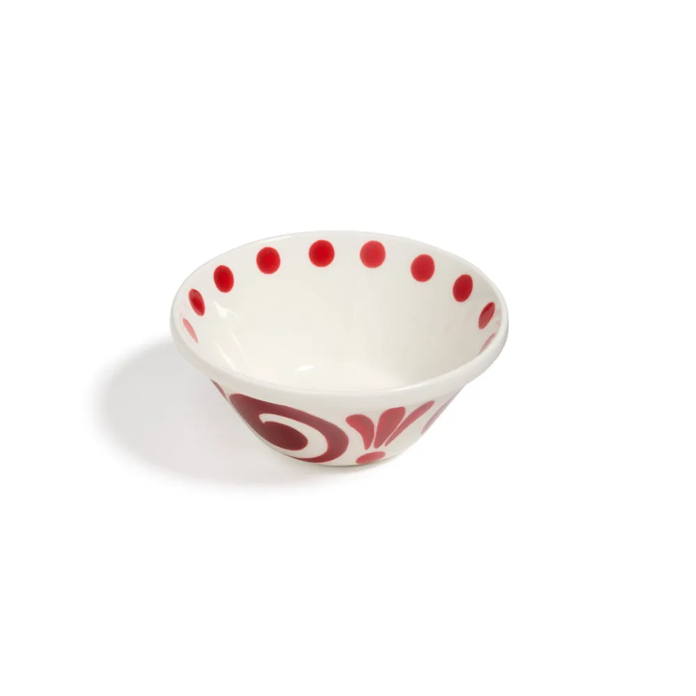 Themis Z Dinnerware|Kallos Bowl in Deep Red on White