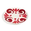 Themis Z Dinnerware|Kallos Charger Plate in Deep Red on White