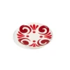 Themis Z Dinnerware|Kallos Dessert Plate in Deep Red on White